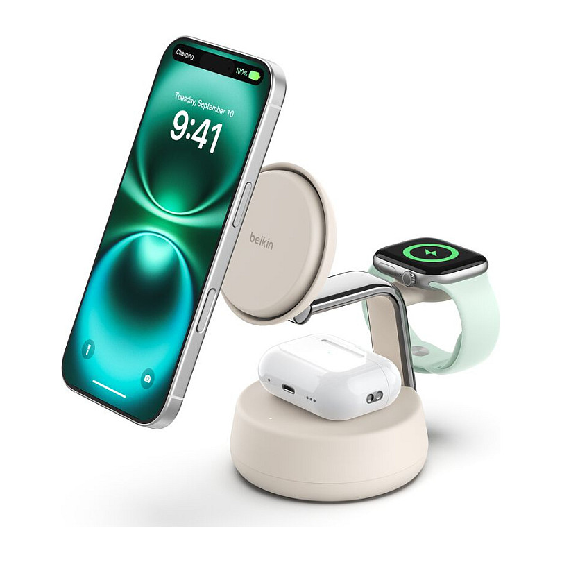 Belkin UltraCharge Pro 25W Qi2 mag.3-in-1 Ladest.ws. WIZ040kqSD