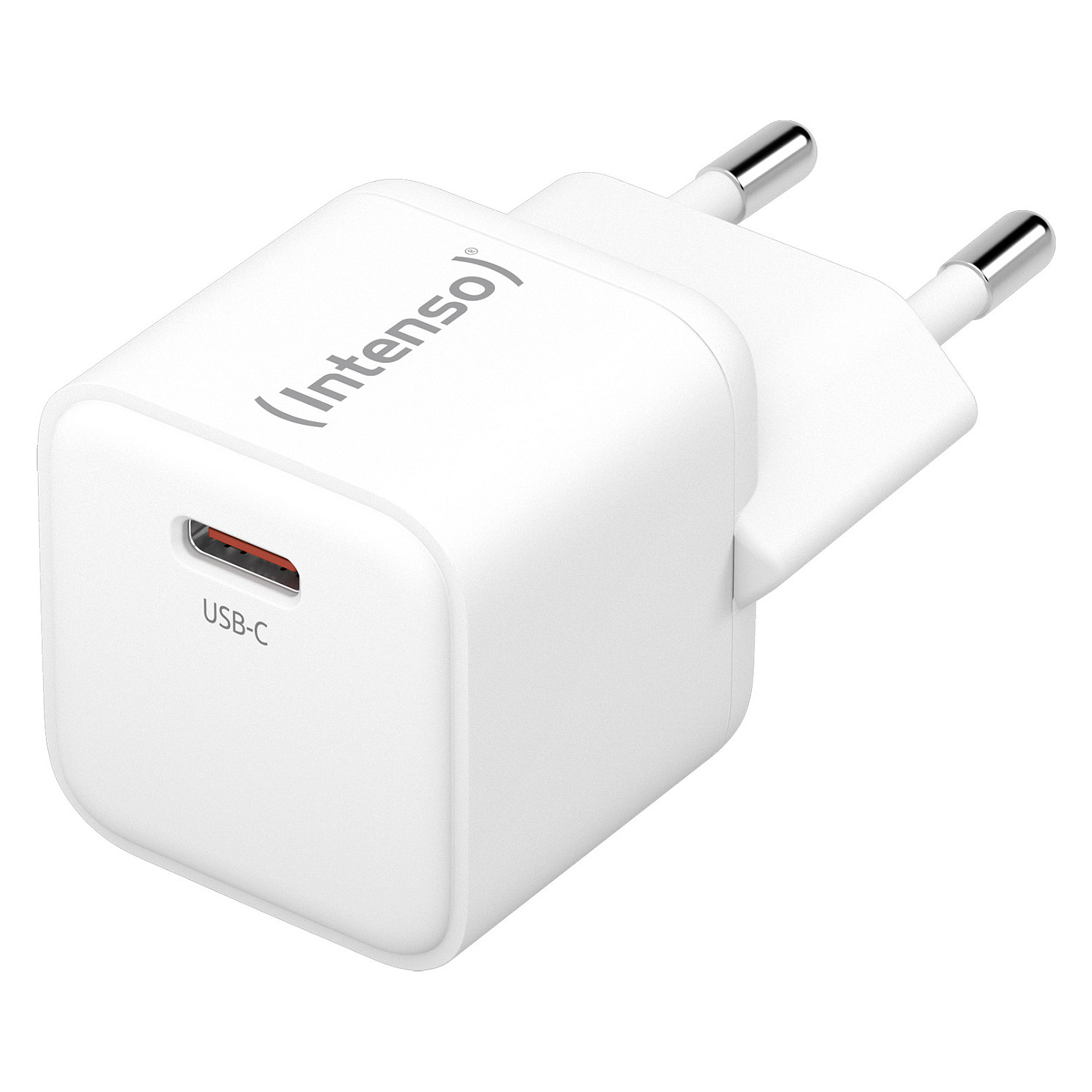Intenso Netzteil Power Adapter W30C GaN, Anschluss: 1x USB-C Output: max. 30 Watt, GaN-Technologie, Weiß