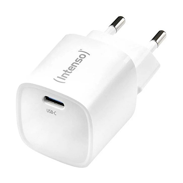 Intenso Power Adapter W30C² GaN, weiß UBS-C-Ladeadapter mit 30 Watt Ladeleistung, Leichtes und handliches Design