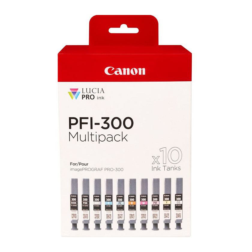 CANON PFI-300 10 ink Multi Pack MBK/PBK/C/M/Y/PC/PM/R/GY/CO