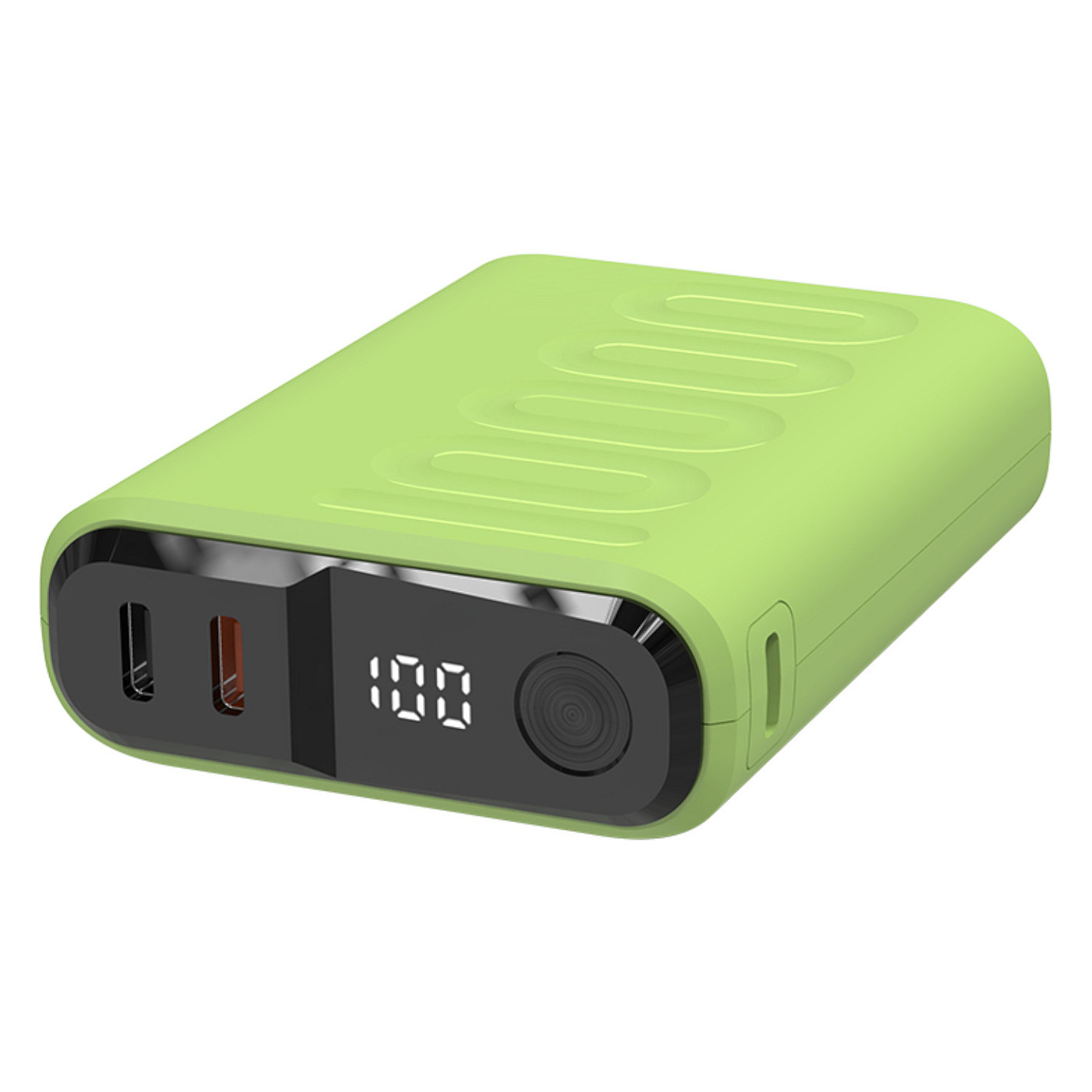 Powerbank RealPower PB-10000C PD+,3xType-C,hellgrün