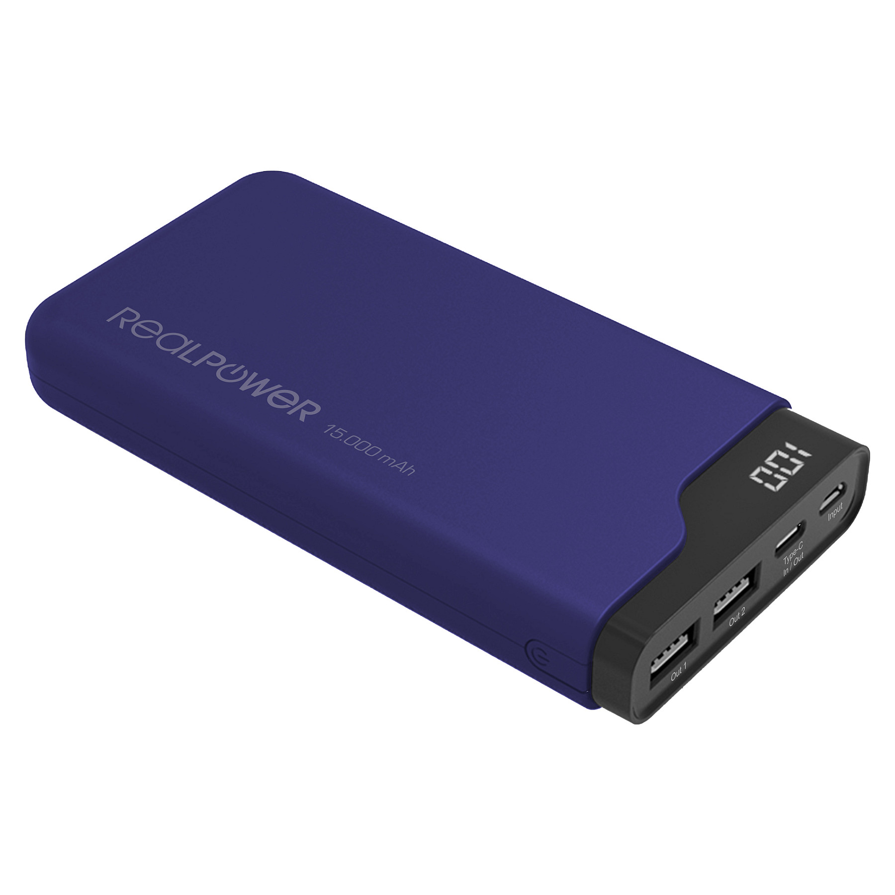 RealPower Powerbank PB-15000C Navy Blue 15.000mAh