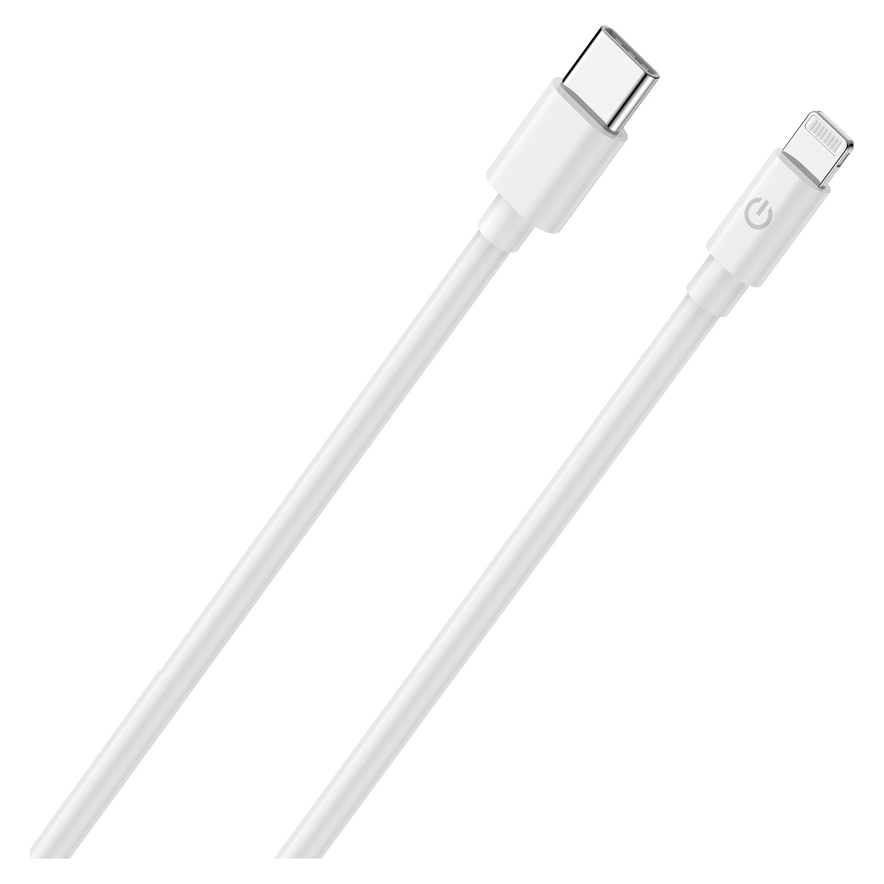 RealPower Lade/Datenkabel USB-C auf Lightning 2m weiß MFI 3A