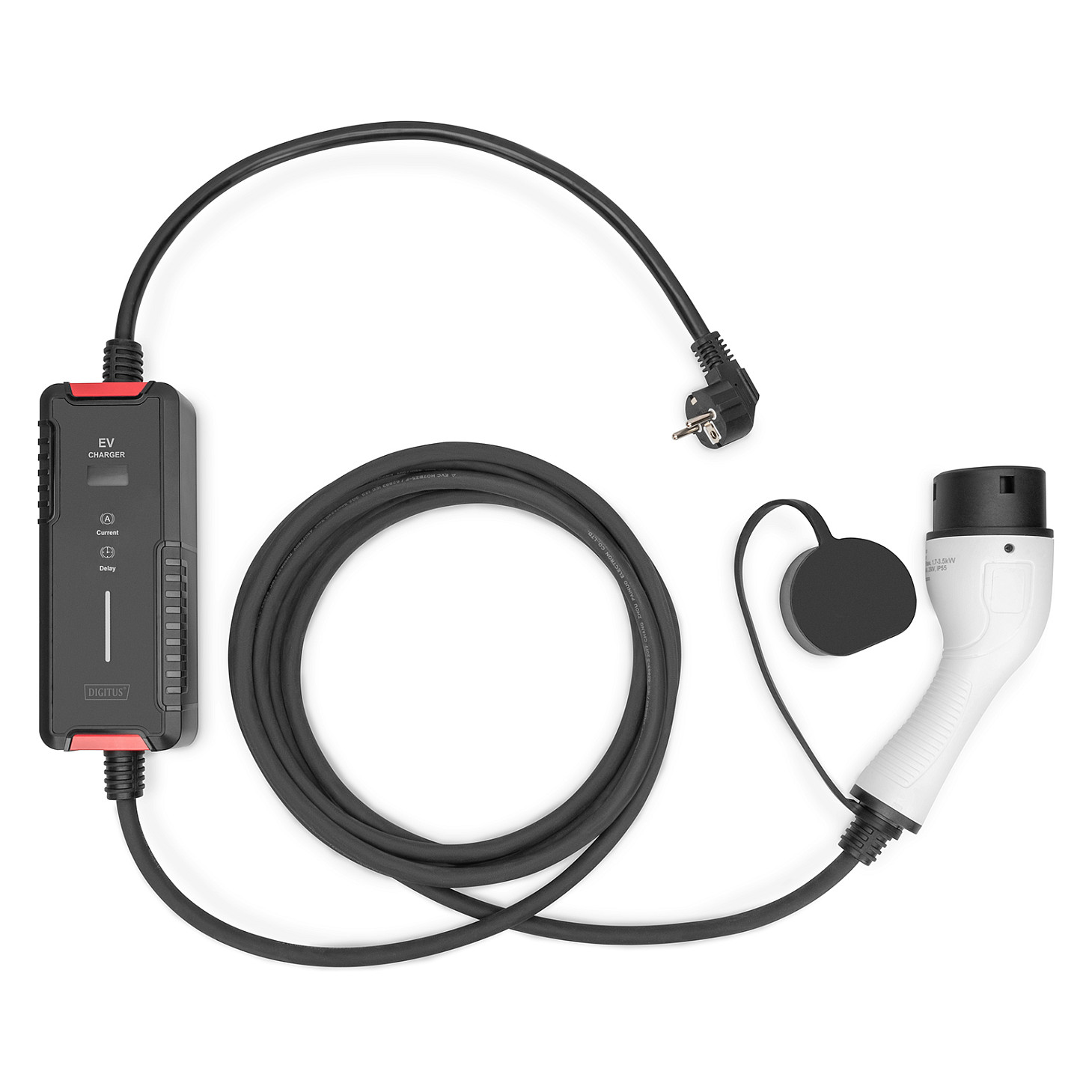 EV KFZ-Ladegerät 230V Typ F7/4 auf EV Typ2 5m