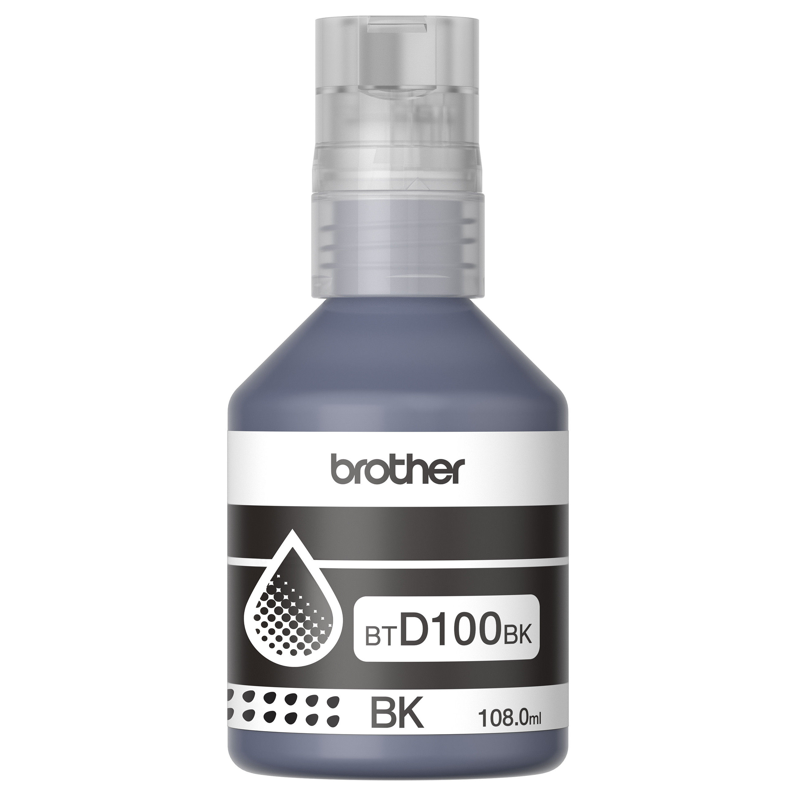 Brother BTD100BK - 108 ml - mit hoher Kapazitt - Schwarz - original - hngende Box - Nachflltinte - fr Brother DCP-T530DW, DCP-T730DW, MFC-T930DW
