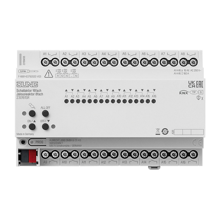 Jung 230161SR KNX Schaltaktor 16f KNX Jalousieaktor