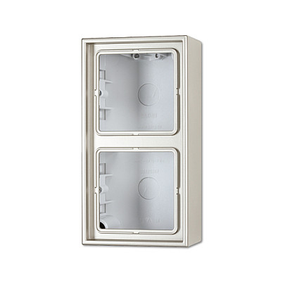 Jung LS582ASW Aufputz-Kappe 2f 152x81x47mm sw
