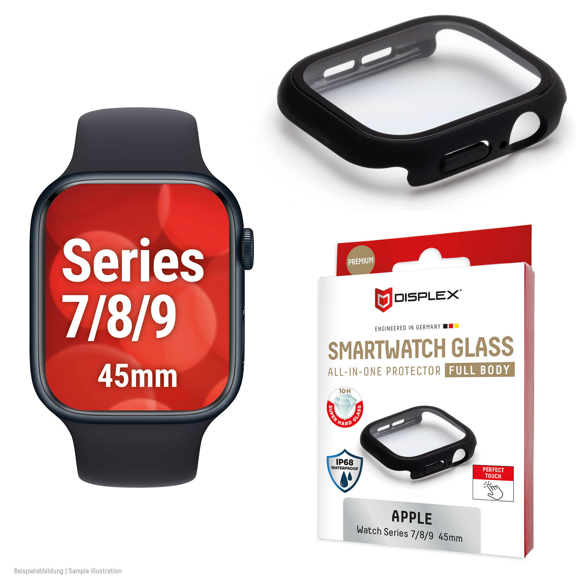 DISPLEX Full Body Apple Series 7/8/9, 45mm,schwarz