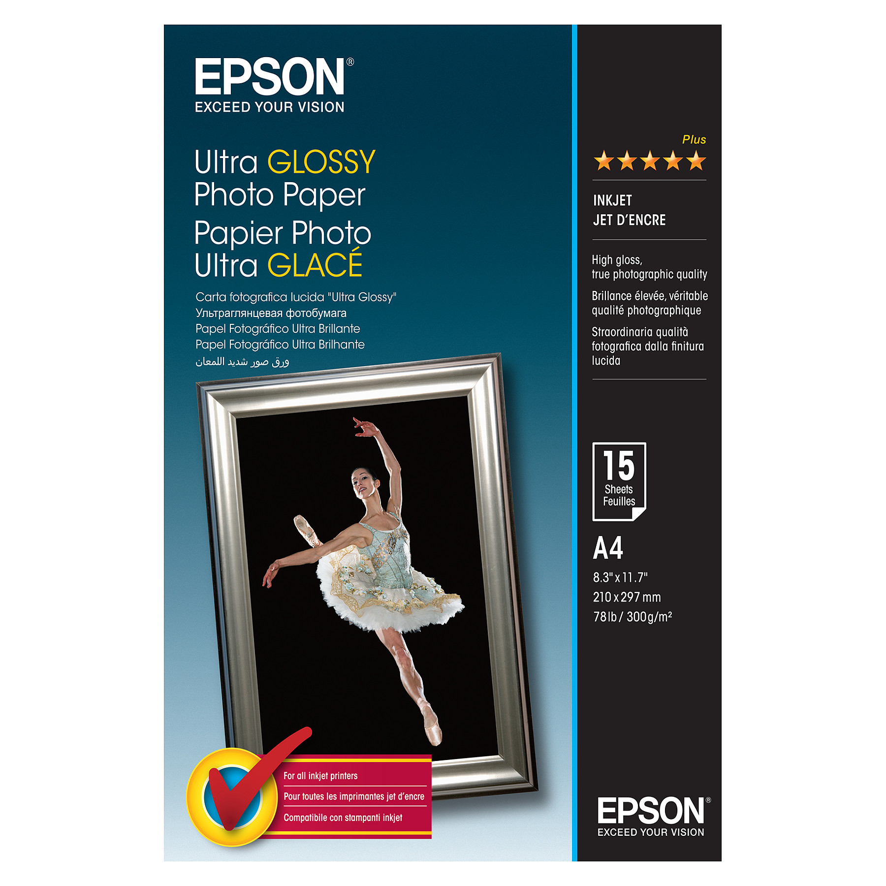Epson Ultra Glossy Photo Paper A 4, 15 Blatt, 300 g S 041927