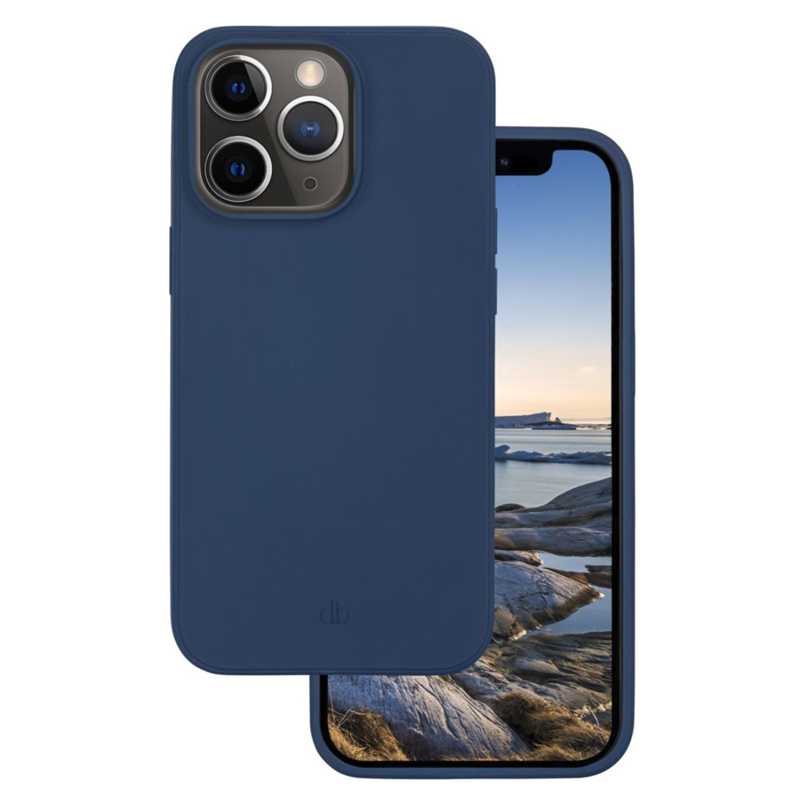 dbramante1928 Greenland - Hintere Abdeckung fr Mobiltelefon - Snap-on - 100 % recycelter Kunststoff - Pazifikblau - fr Apple iPhone 1