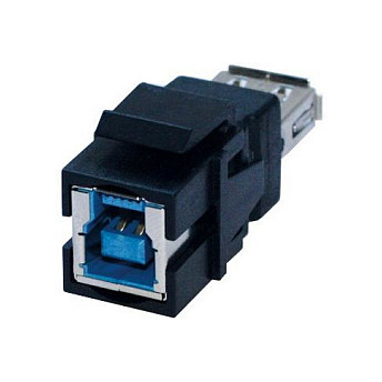 BACHMANN Keystone USB 3.0 Kupplung B/A Buchse-Buchse schwarz