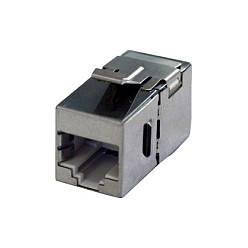 BACHMANN Keystone CAT6a STP Kupplung RJ45 geschirmt silberfarben