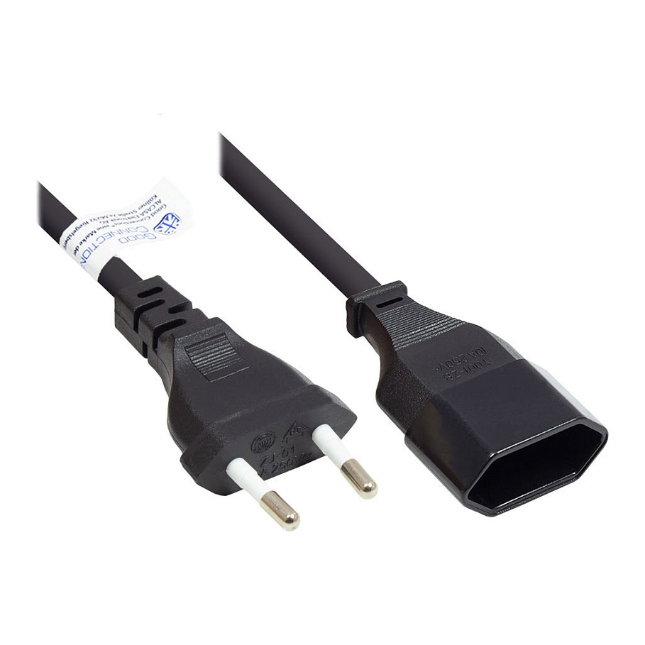 Good Connections Euro-Verlängerung schwarz 2m