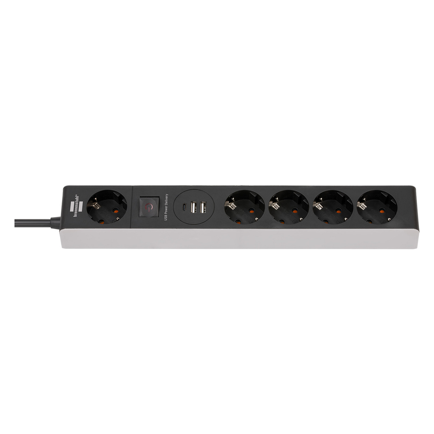 Brennenstuhl Steckdosenleiste 5f mit Schalter, 2xUSB,1xUSB C