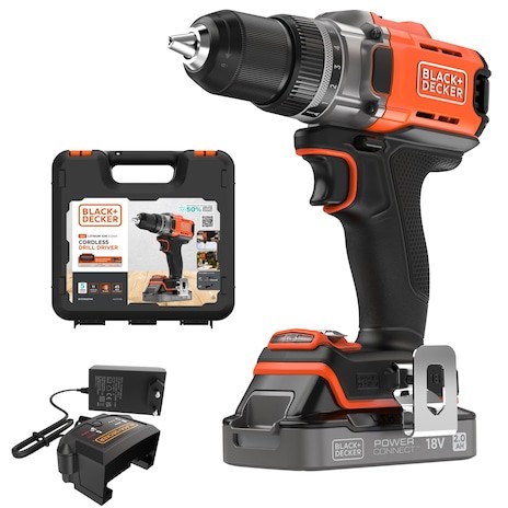 Black&Decker Akku-Bohrschrauber 18V 2Ah. 2G. Kof BCD382D1XK