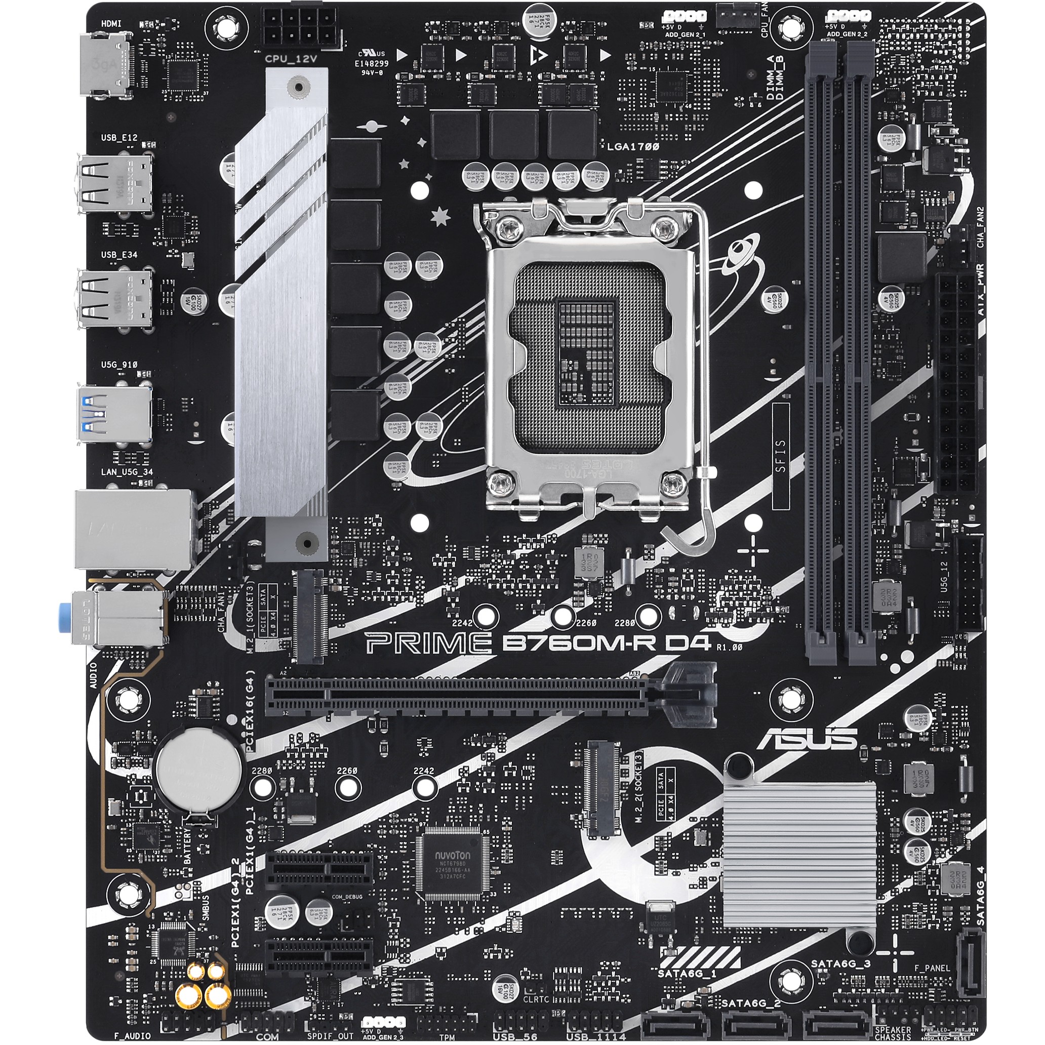 ASUS PRO B760M-R D4 (Intel.1700.DDR4.mATX)