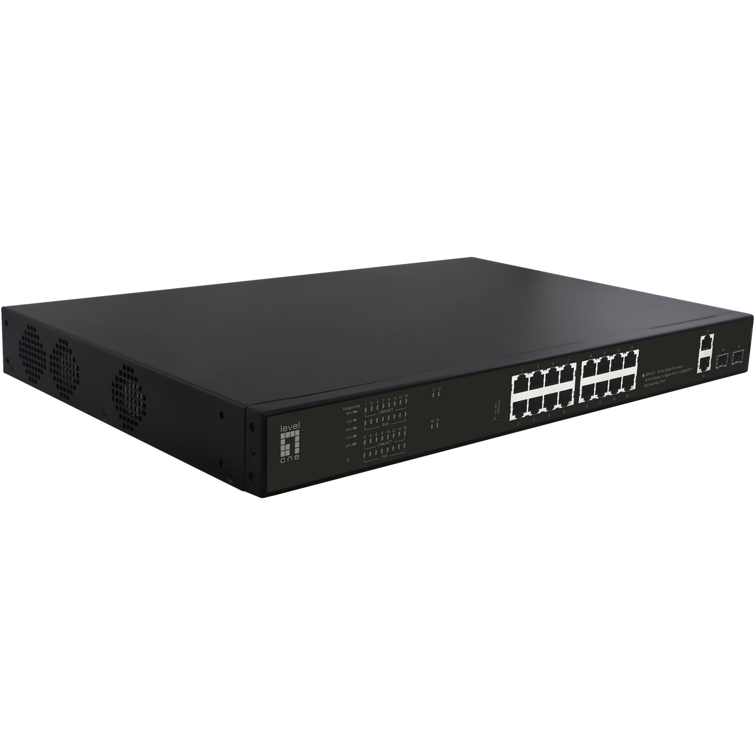 Switch 16x GE GEP-2021 2xGE 2xGSFP 19
