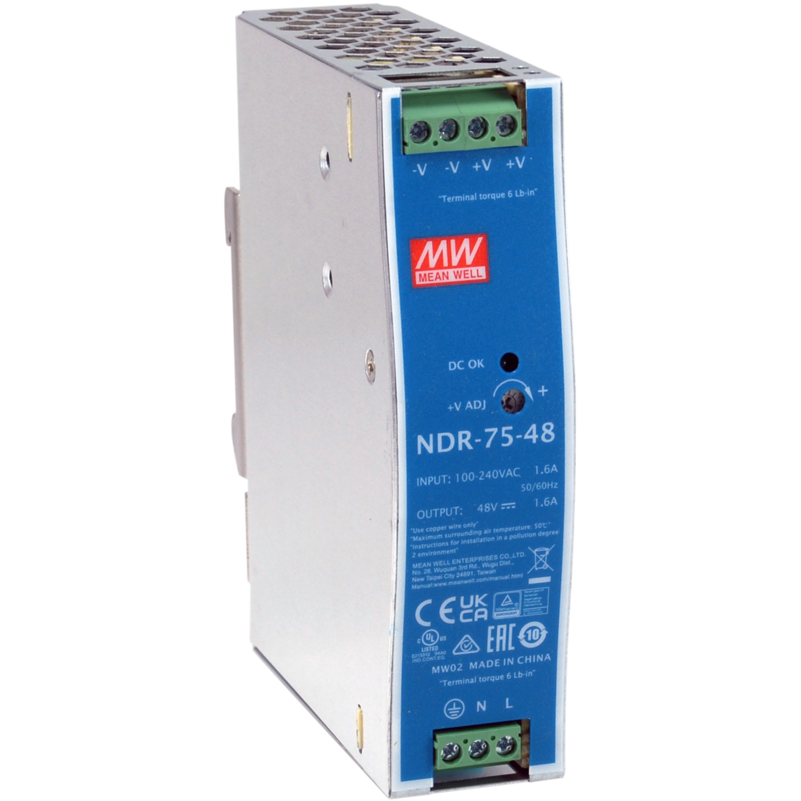 ind. Netzteil POW-4822 48VDC 75W DIN-Schiene PoE