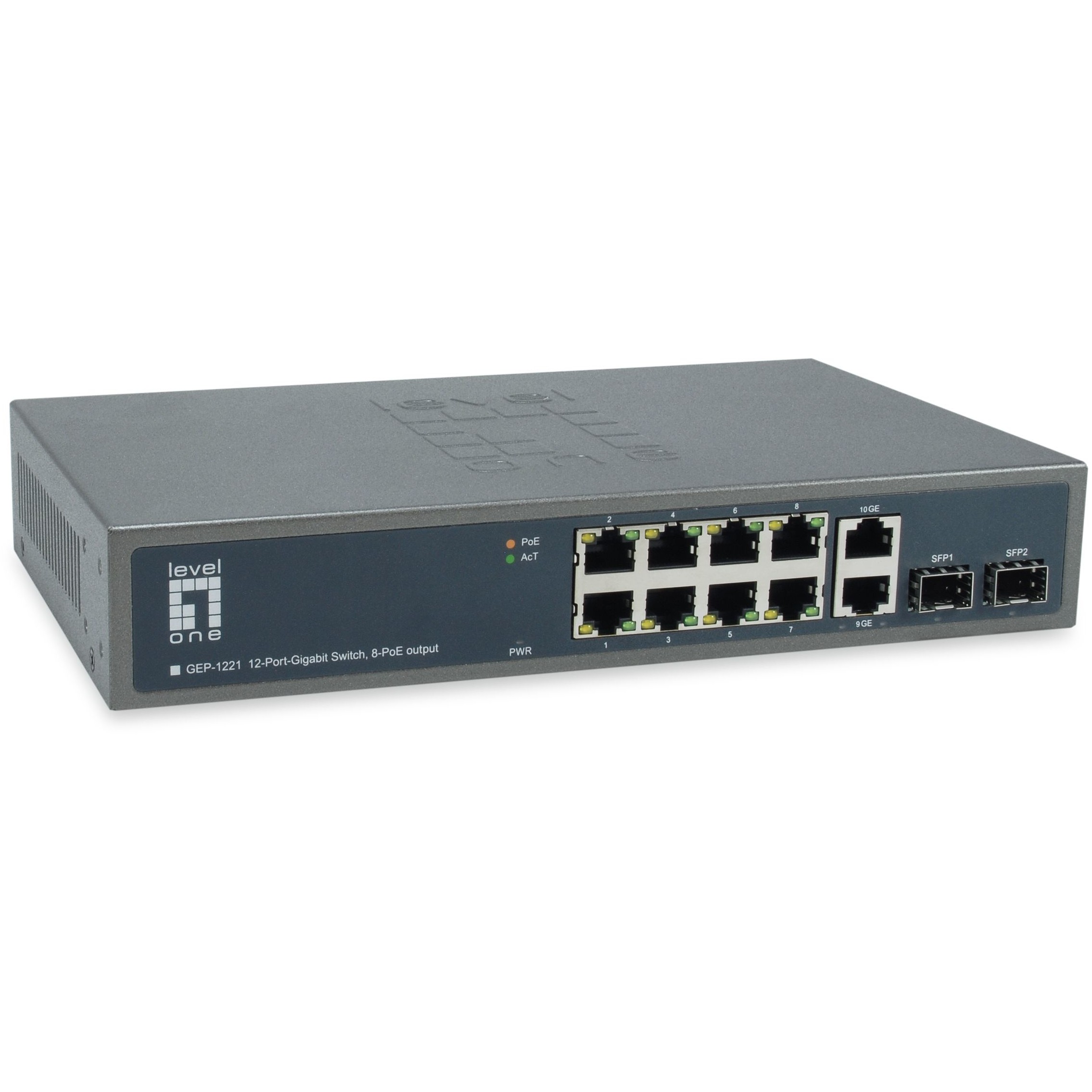Switch 10x GE GEP-1221 2xGSFP 19