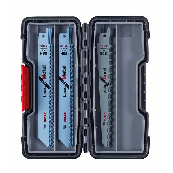 Bosch Säbelsägeblatt-Set Basic ToughBox Wood/Metal 15.tlg