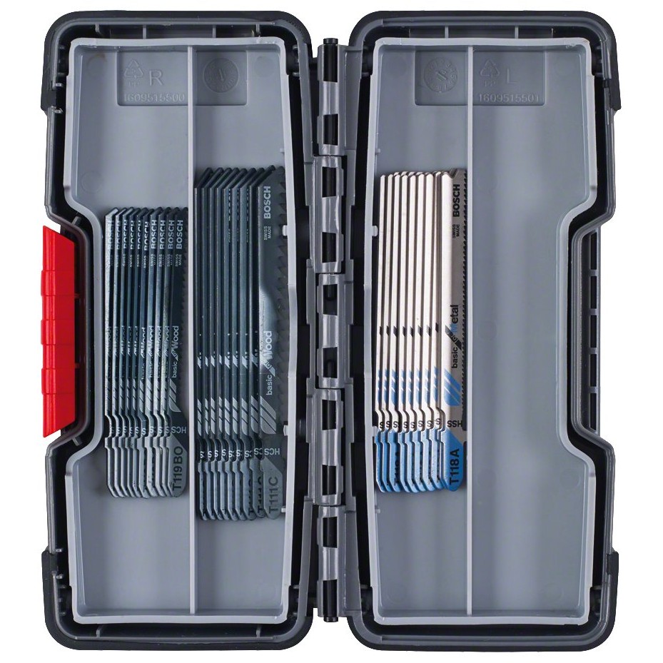 Bosch 30tlg. Stichsägeblatt-Set Holz und Metall T119BO. T111C. T