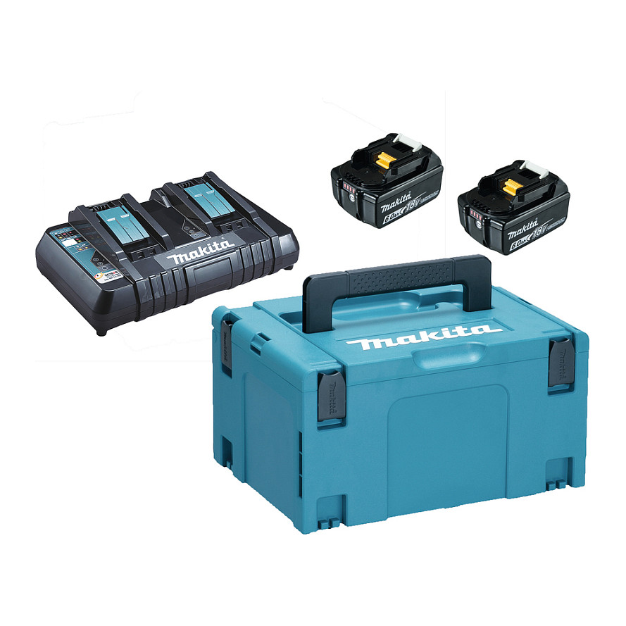Makita Zubehör - Akku Ladegerät mit Akkus - 2xBL1860B