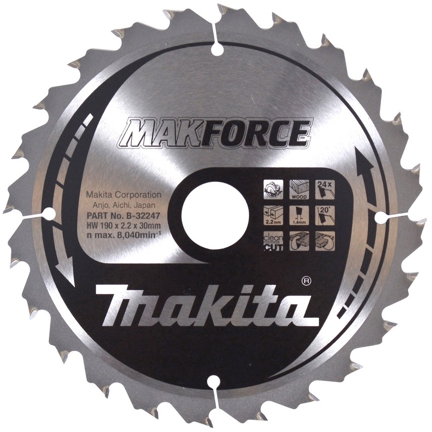 Makita MAKFORCE Sägeblatt 190x30x24Z