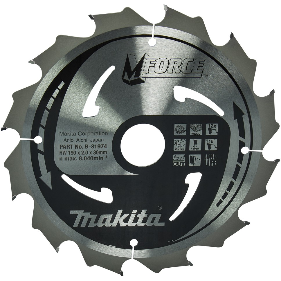 Makita M-FORCE Sägeblatt 190x30x12Z
