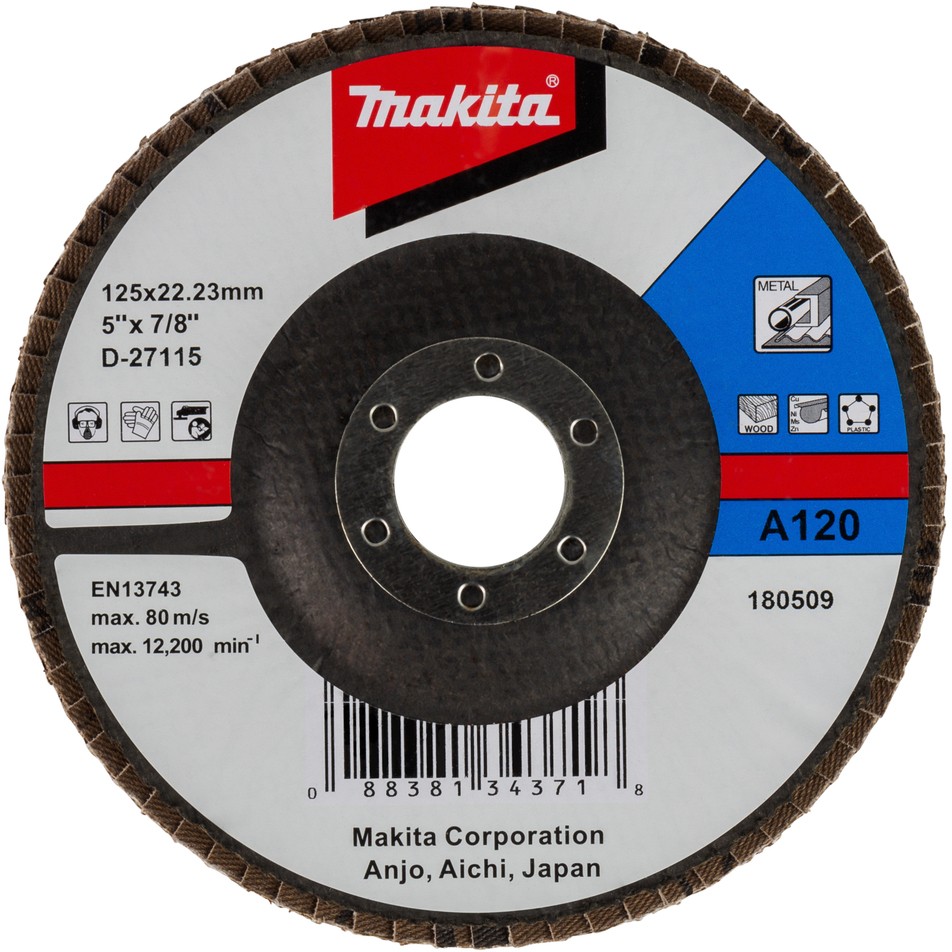 Makita Fächerschleifscheibe 125mm A120