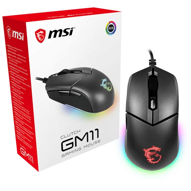 MSI Clutch GM11 Gaming Maus. Black. USB