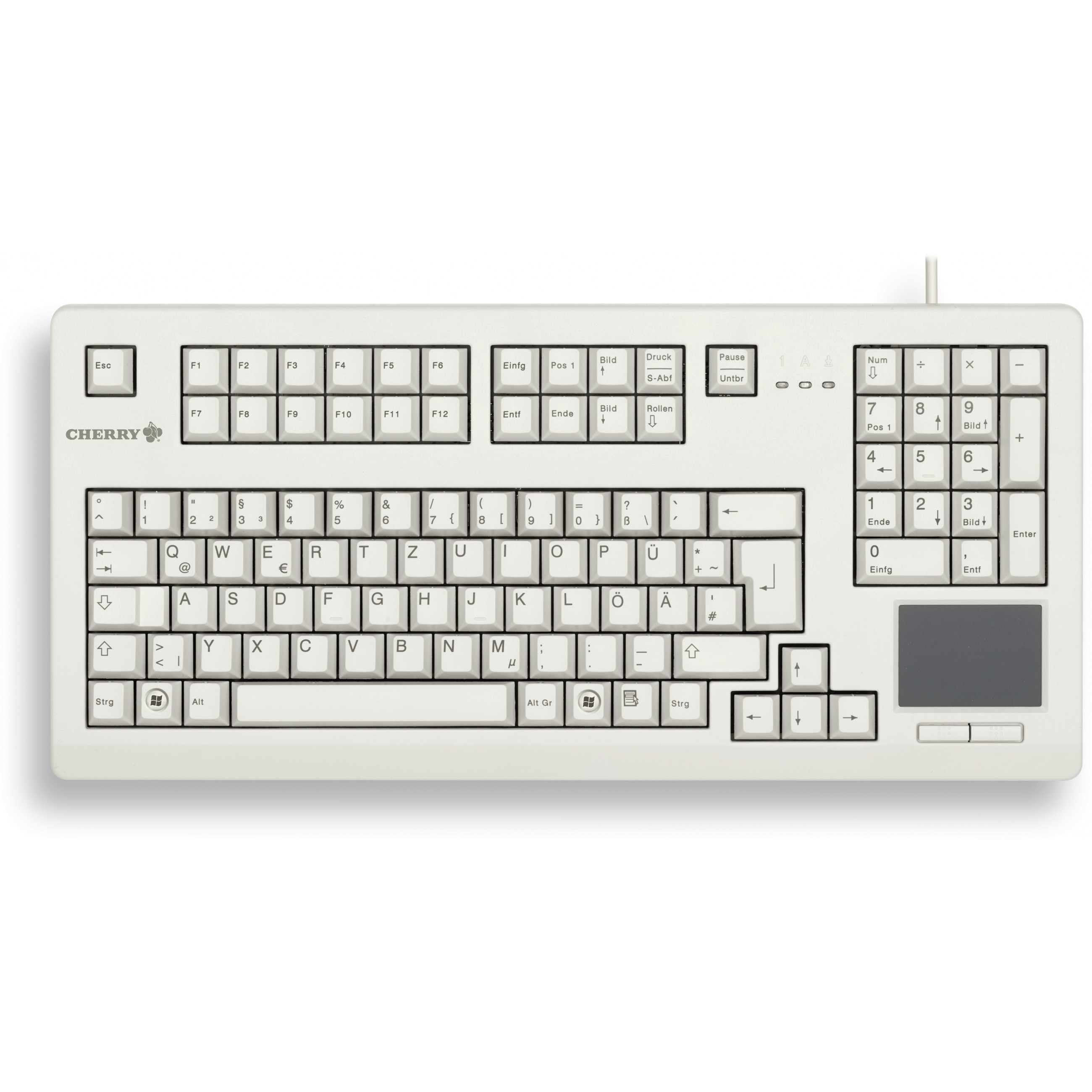 CHERRY TAS TouchBoard G80-11900 Corded EU-Layout hellgrau