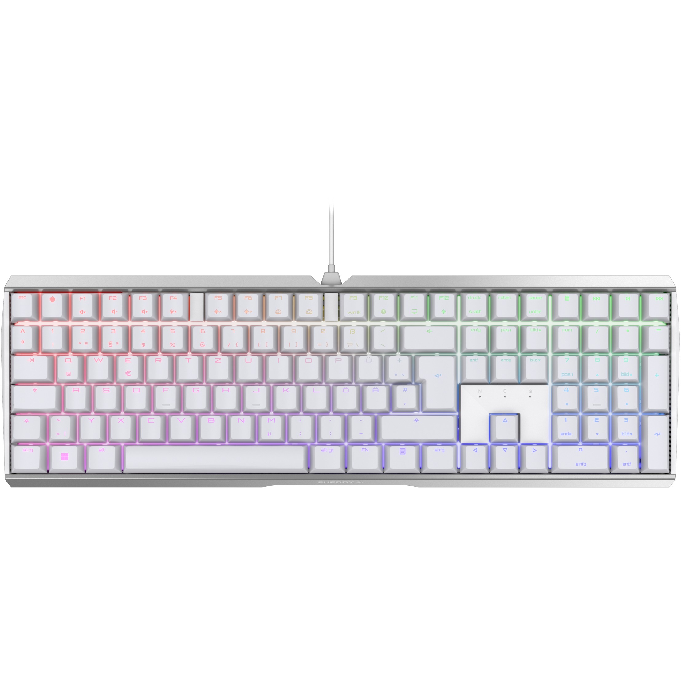 CHERRY TAS MX 3.0S RGB Corded DE-Layout weiß MX RED