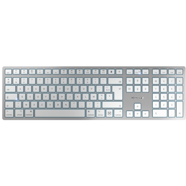 CHERRY TAS KW 9100 SLIM FOR MAC Wireless FR-Layout silver/w