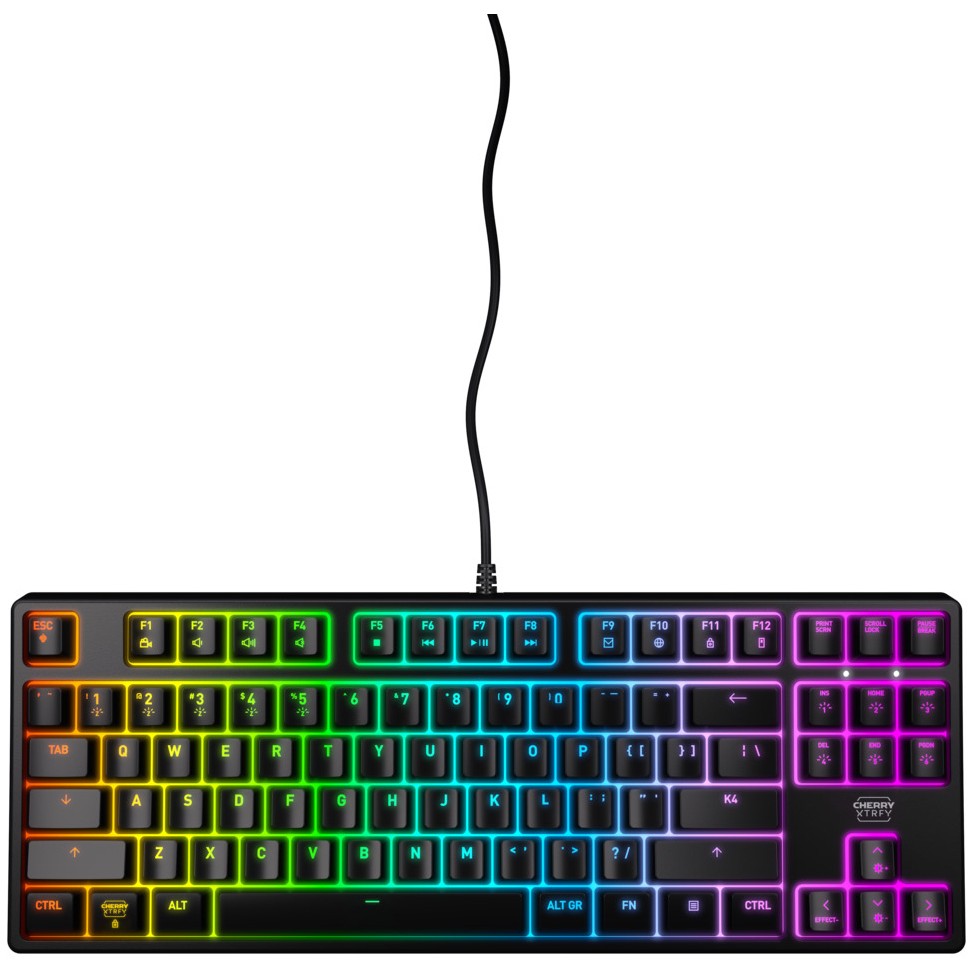 CHERRY XTRFY K4V2 TKL keyboard. black