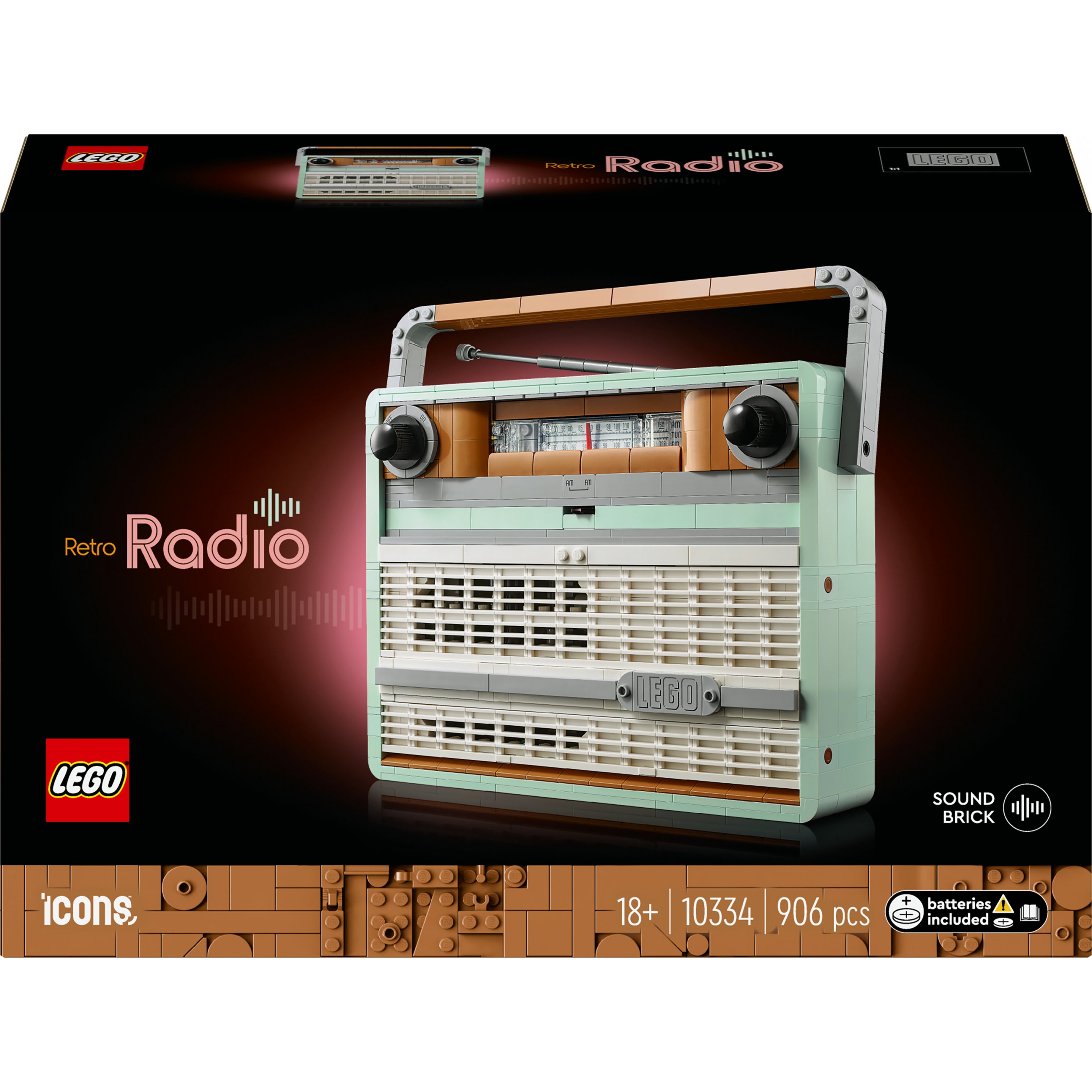 LEGO Icons 10334 Radio w stylu retro