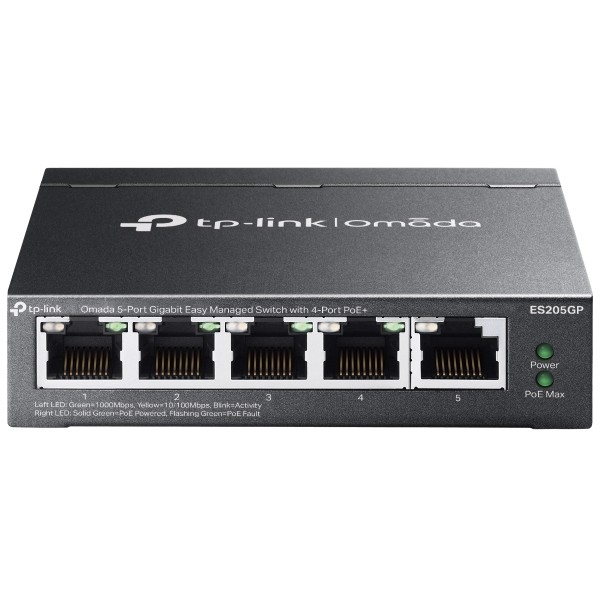 TP-Link Omada Switch 5x GE ES205GP 4-Port PoE+