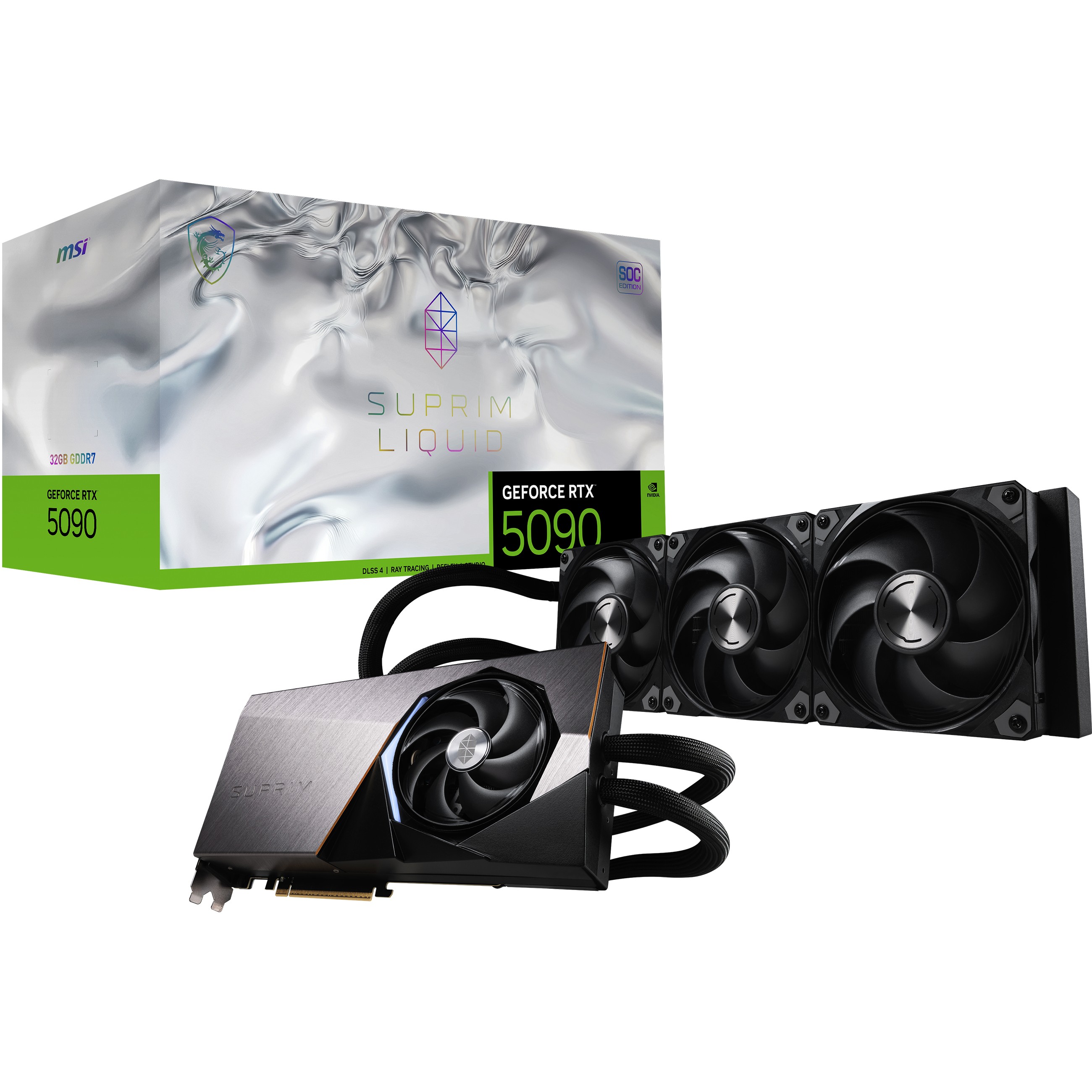 RTX 5090 MSI 32 GB SUPRIM LIQUID SOC GDDR7 3 Fan