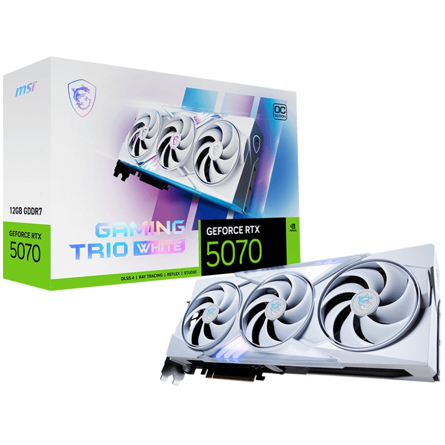 MSI RTX5070 Gaming Trio OC White 12GB GDDR HDMI 3xDP
