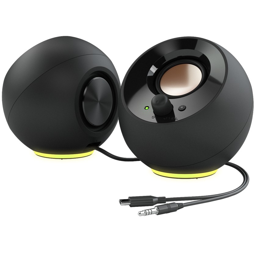 Creative Lautsprecher Pebble SE RGB Stereo. schwarz