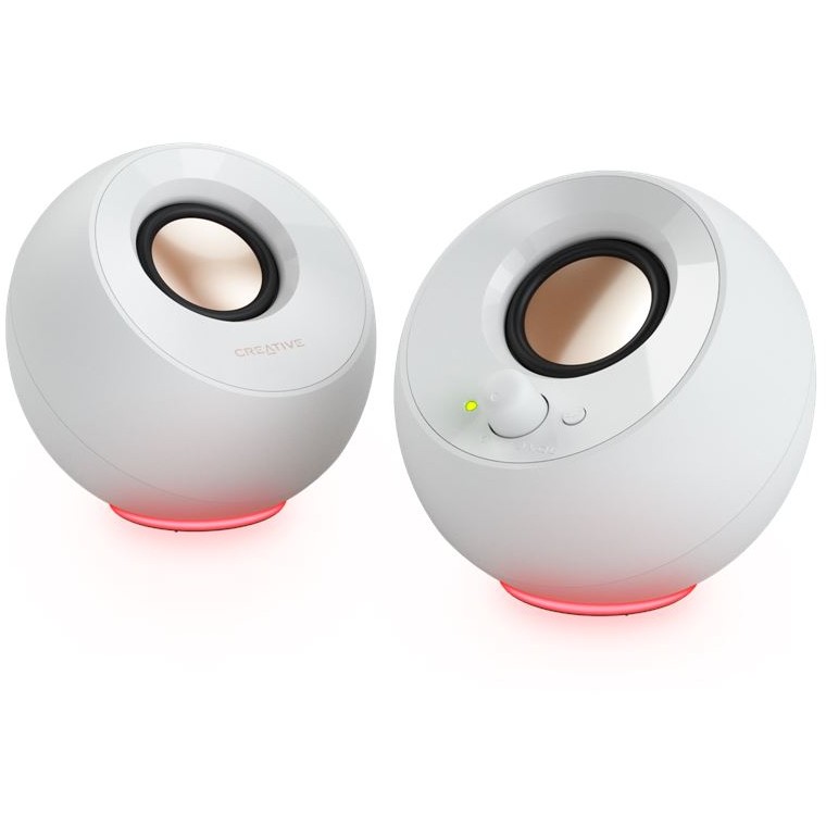 Creative Lautsprecher Pebble SE RGB Stereo. weiß