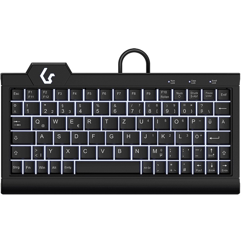 KeySonic KSK-3010ELC (DE) Super-Mini Backlight schwarz
