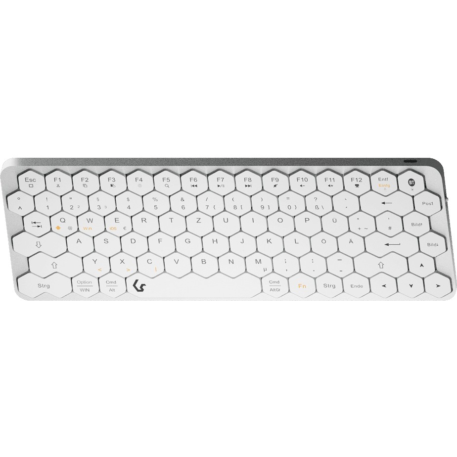 KeySonic KSK-5020BT-S (DE) Wireless MINI Aluminium sil/w