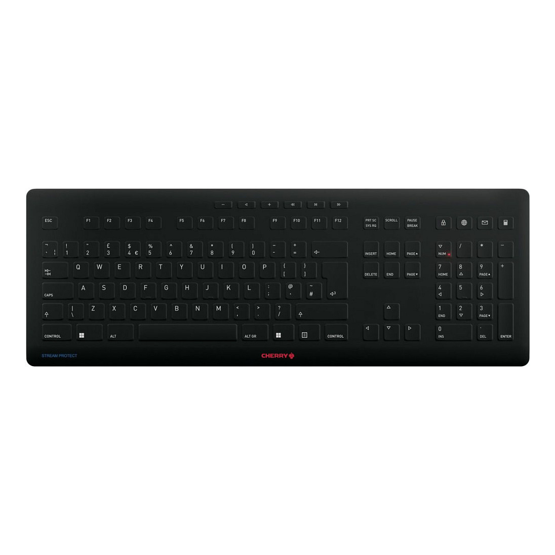 CHERRY STREAM PROTECT KEYBOARD Wireless GB-Layout sw