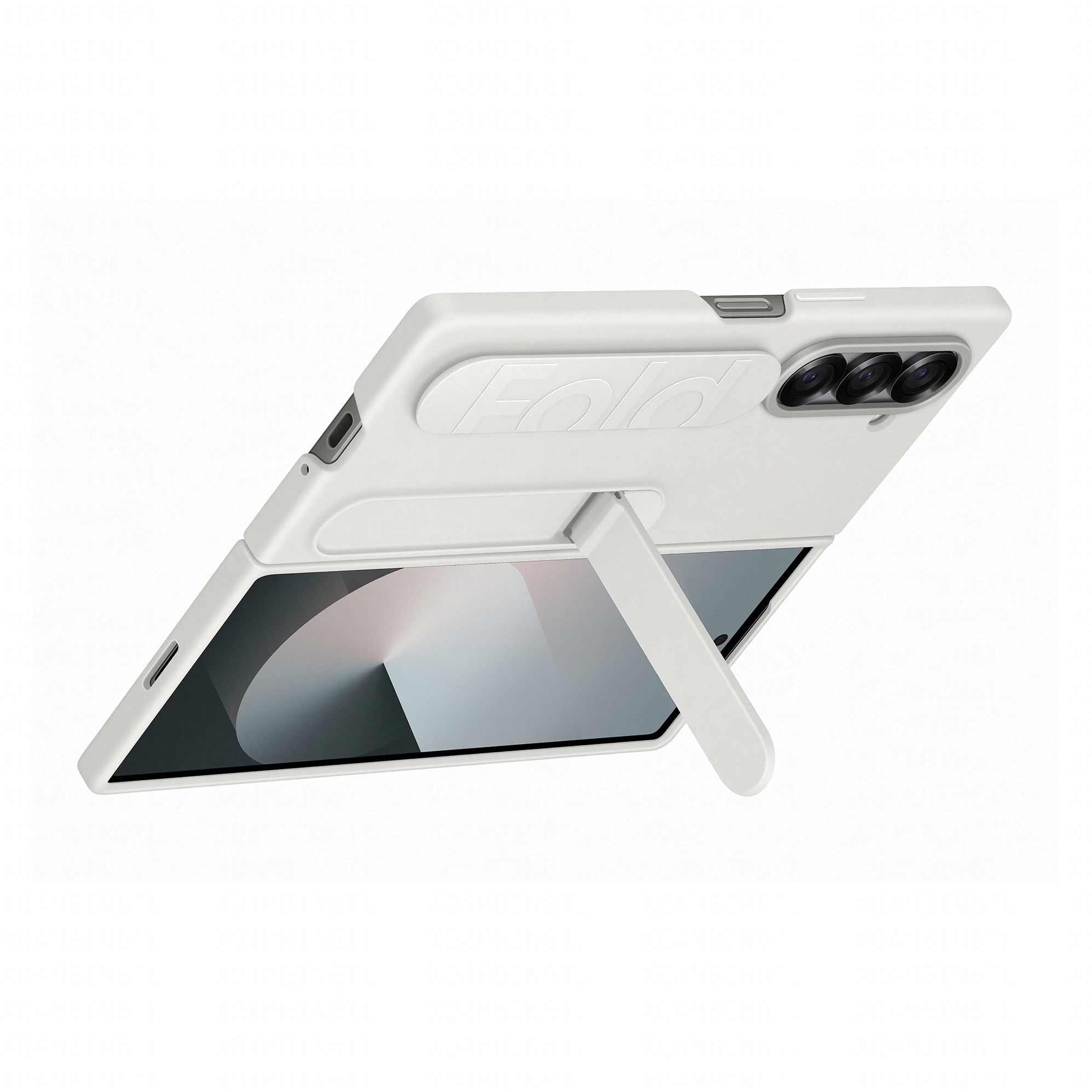 Samsung Silicone Stand Case with Strap fr Galaxy Fold6. Wei