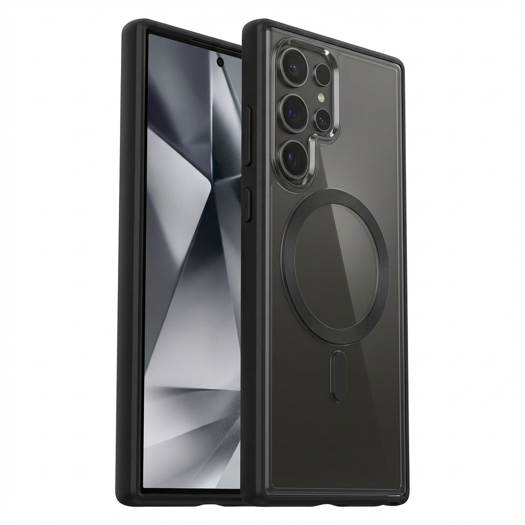 Otterbox React Magnet Qi2 fr Samsung S25 Ultra. Black Crystal