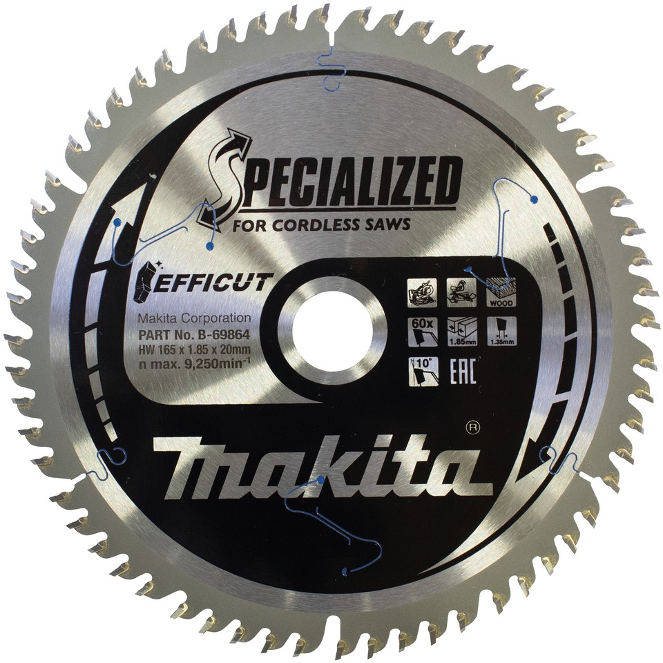 Makita B-69864 EFFICUT Sägeblatt 165x20x60Z