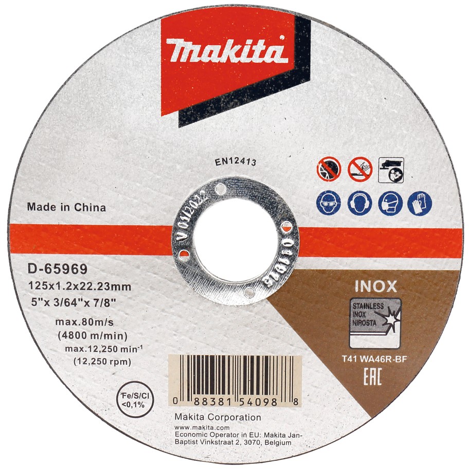 Makita D-65969-12 Trennscheibe 125x1.2mm INOX