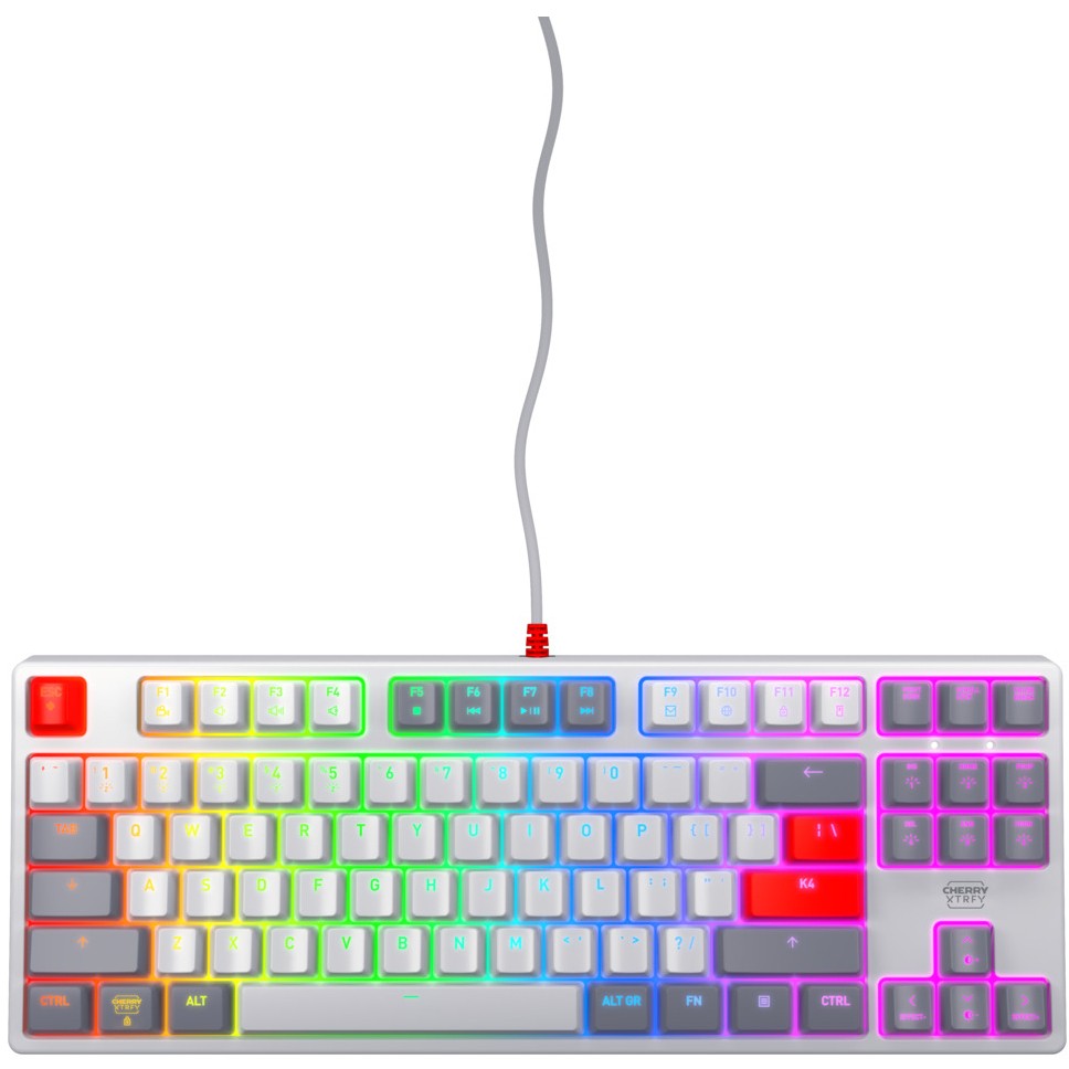 CHERRY XTRFY K4V2 TKL keyboard. retro