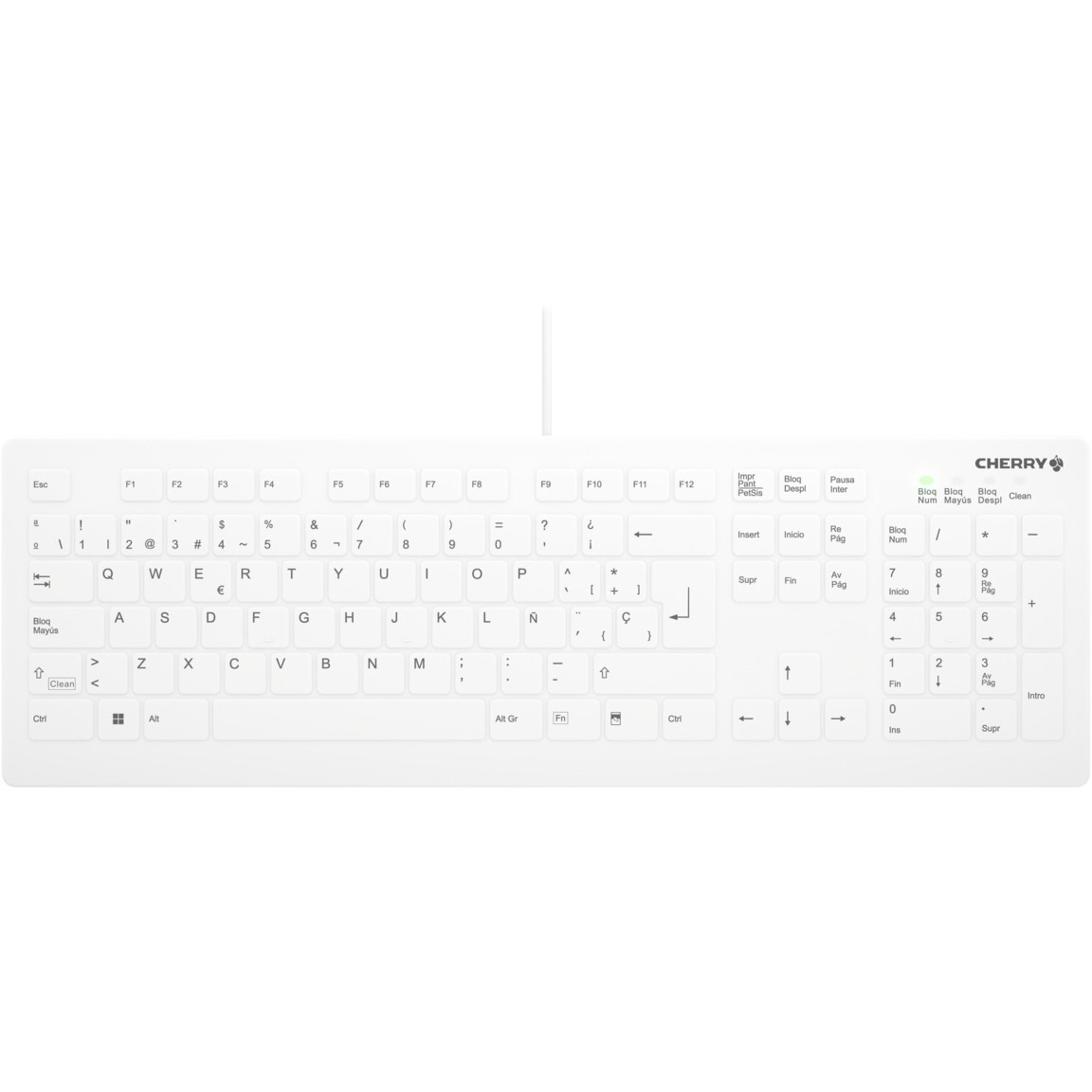 AK-C8112 MEDICAL KEYBOARD WHITE