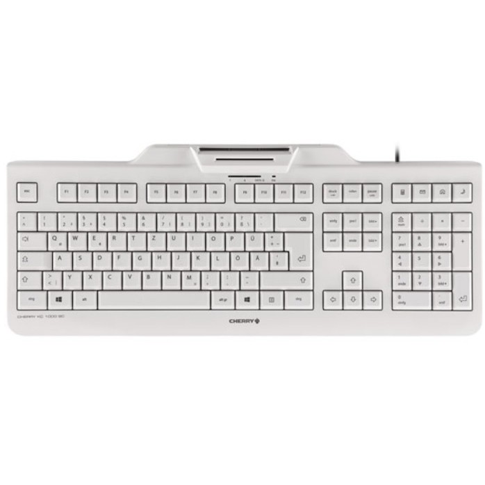 CHERRY KC 1000 SC Corded CH-Layout weiß/grau Smartcard